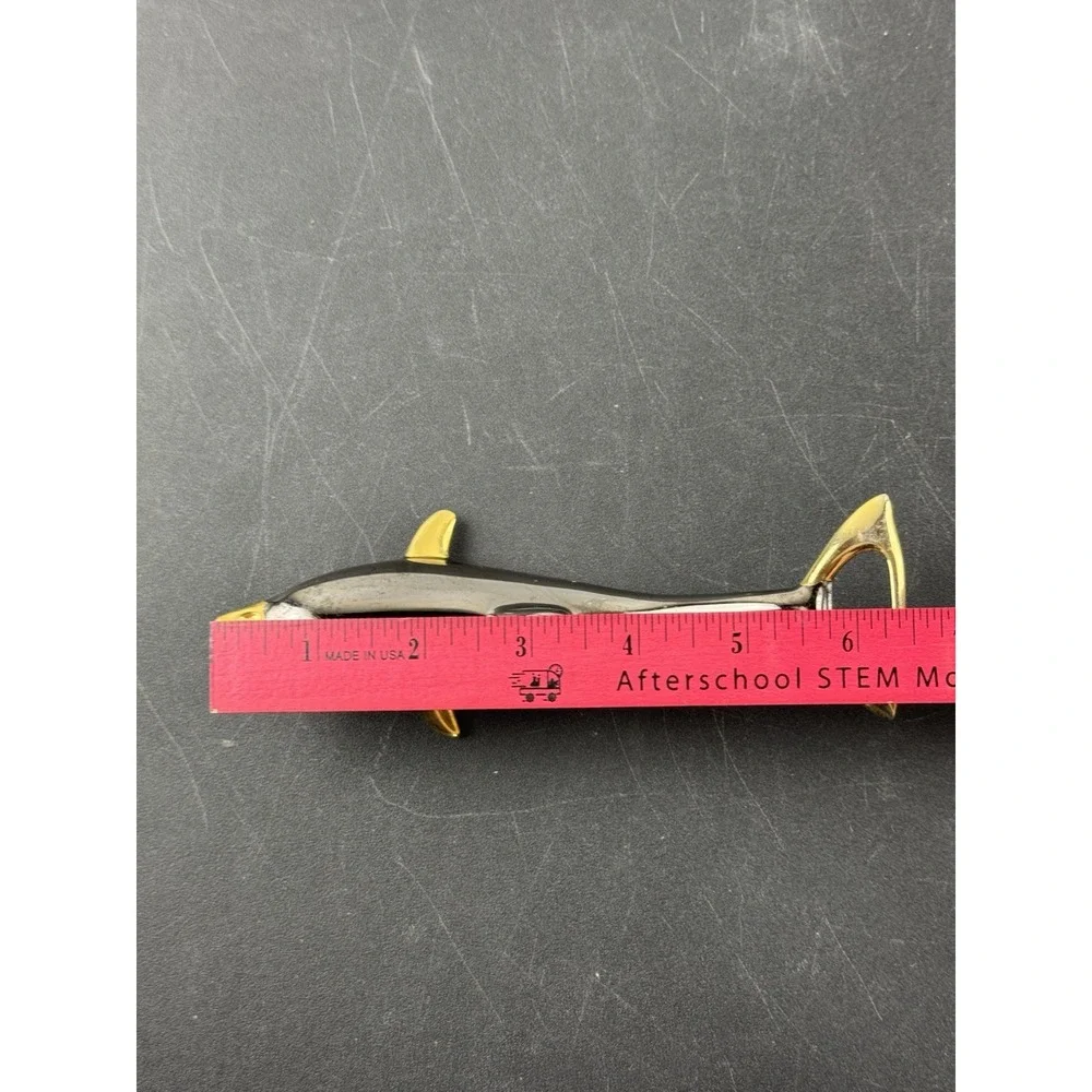 Vintage Brass Gold Dolphin Nautical Figural Beer Bottle Opener Barware Germany‎